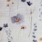 Preview: Musselin zarte blaue Blumen