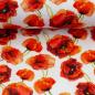 Preview: Jersey Mohnblumen auf weiß