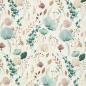 Preview: beschichtete Baumwolle Gräser petrol beige