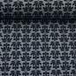 Preview: Popeline / Webware Ornamental Flowers dunkelgrau schwarz