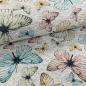 Preview: French Terry Schmetterling auf hellgrau meliert