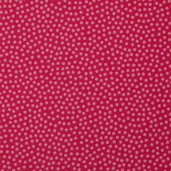Popeline/ Webware Dotty pink mit fuchsie Punkten 2mm