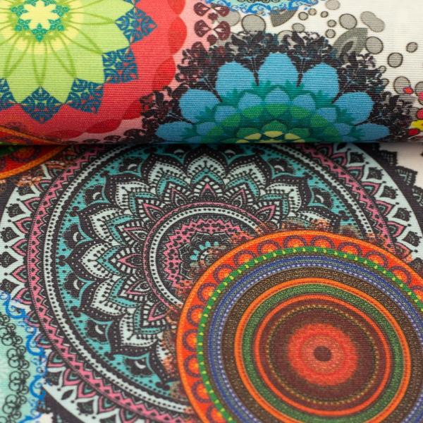 beschichtete Baumwolle Mandala bunt