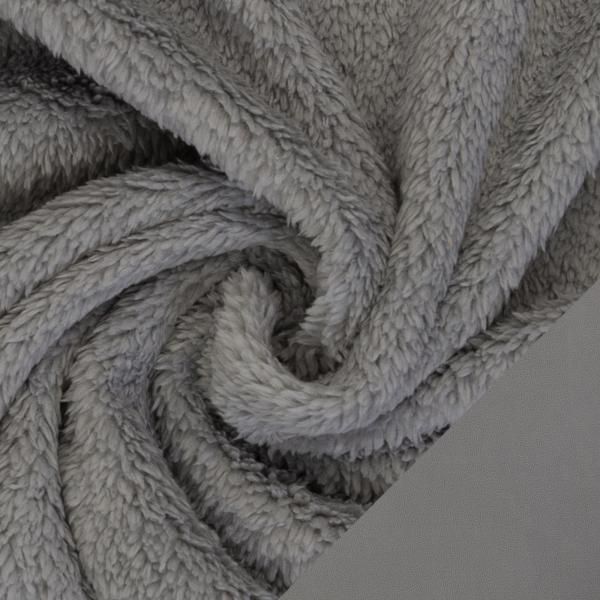 Doubleface Fleece "Tamme" hellgrau