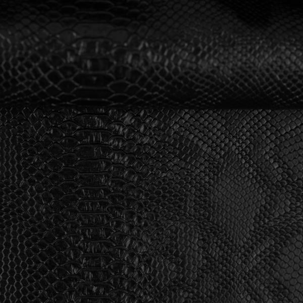 Kunstleder schwarz Reptilienoptik