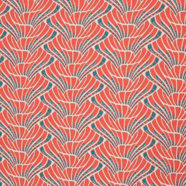 Viskose Vienna by bienvenido colorido coral petrol