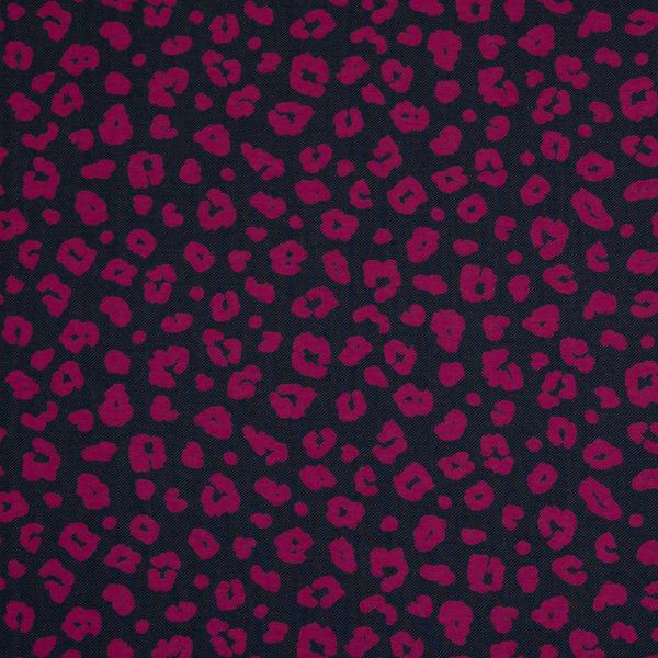 Jeans Jersey marine mit fuchsie Leo Print