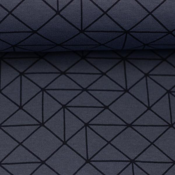 Heavy Sweat geometrische Linien rauchblau / schwarz