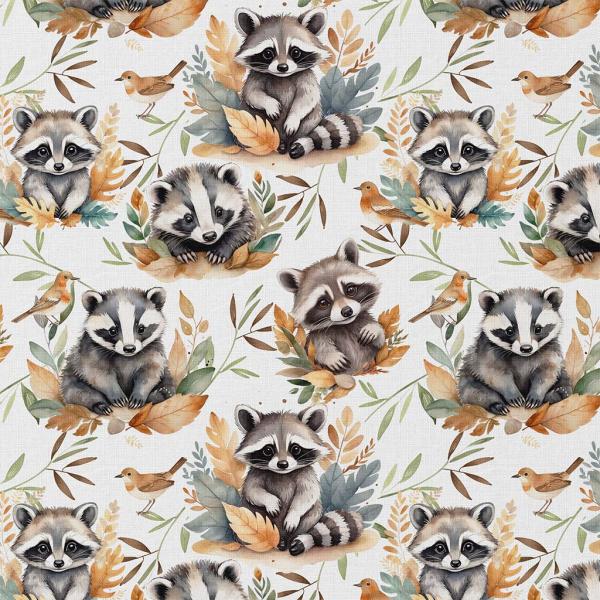 Popeline / Webware Waschbär