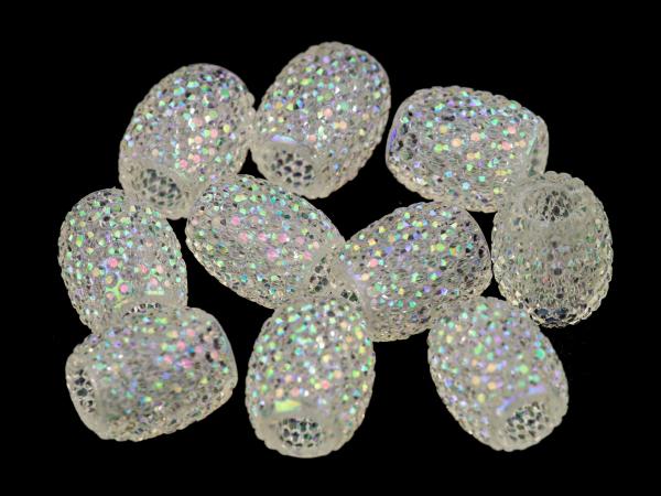 Perlenset transparent Regenbogenglanz (2 Stück)