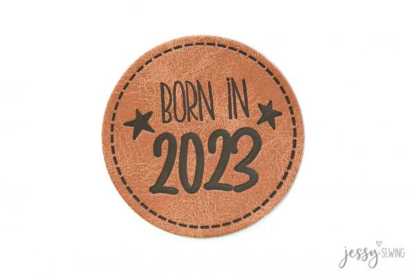 Kunstlederlabel "Born in 2023"