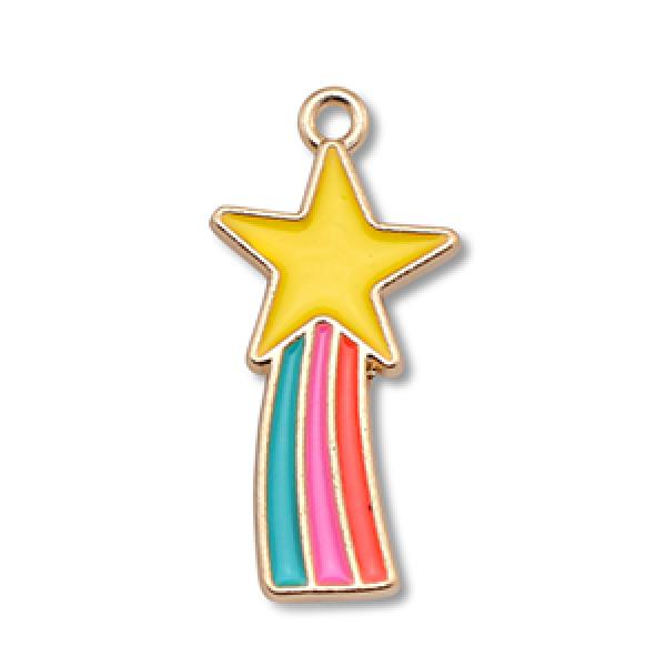 Anhänger Metall Sternschnuppe Regenbogen