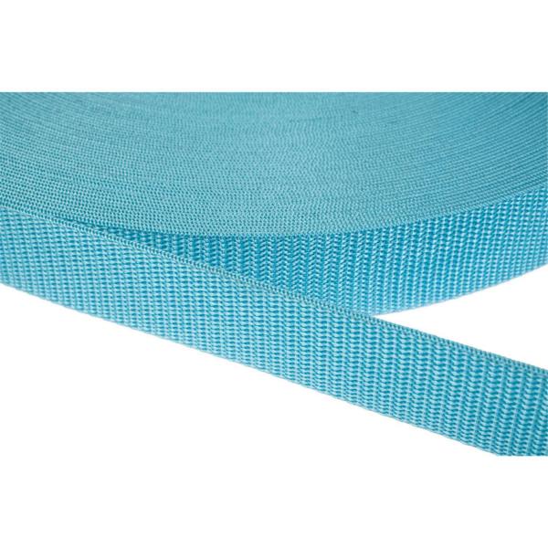 Gurtband 15 mm aqua