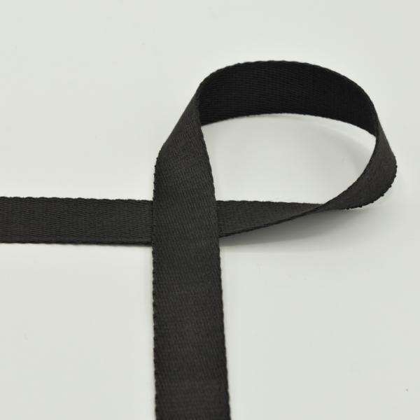 Gurtband 25 mm schwarz soft touch