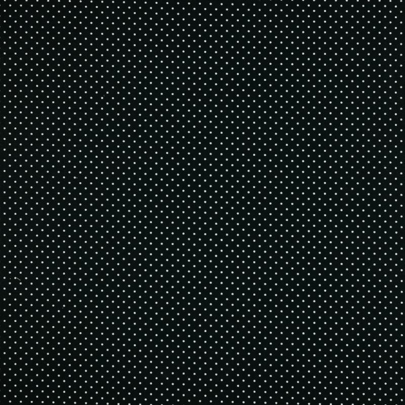 Popeline/ Webware weiße Punkte auf schwarz