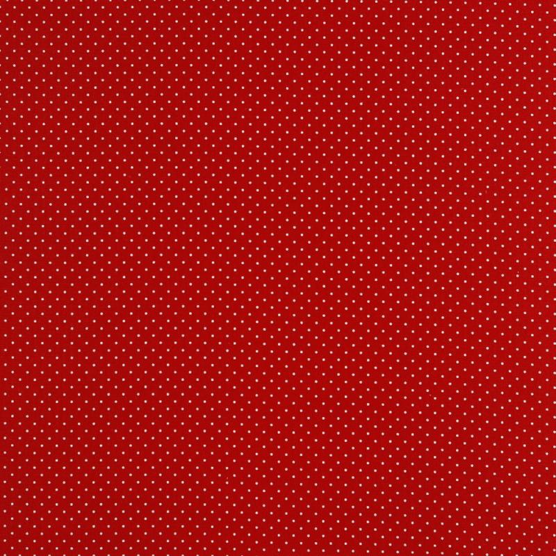 Popeline/ Webware weiße Punkte auf rot