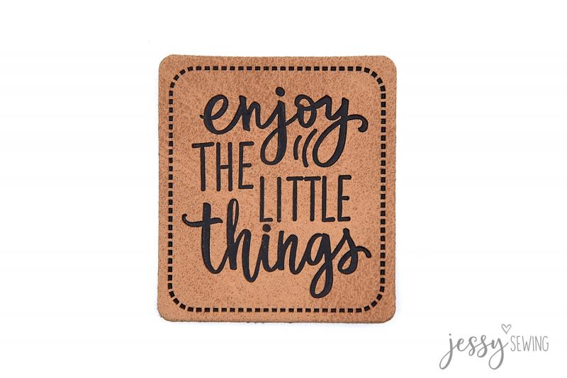Kunstlederlabel "enjoy the little things"