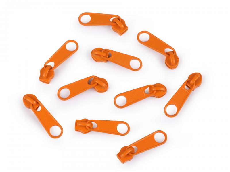 Schieber Zipper für 3mm RV endlos 158 orange