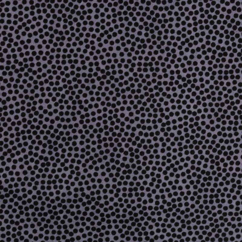 Popeline/ Webware Dotty dunkelgrau mit schwarzen Punkten 2mm