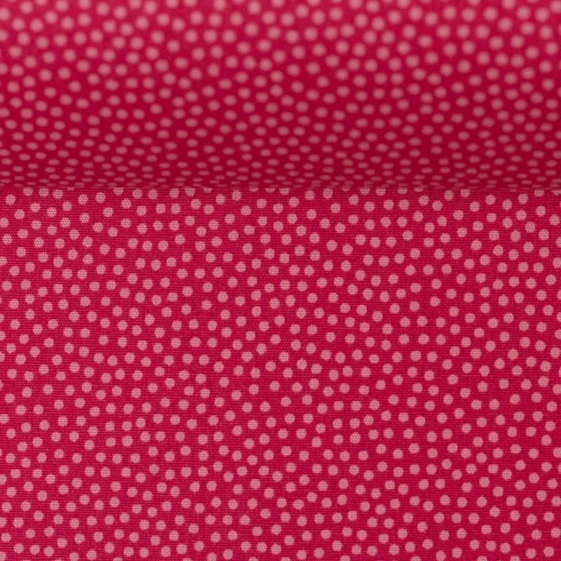 Popeline/ Webware Dotty pink mit fuchsie Punkten 2mm