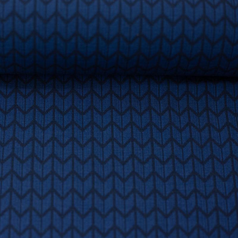 Modal French Terry Panel ca. 0,75 x 1,5 m Cozy Big Fox by lycklig design blau