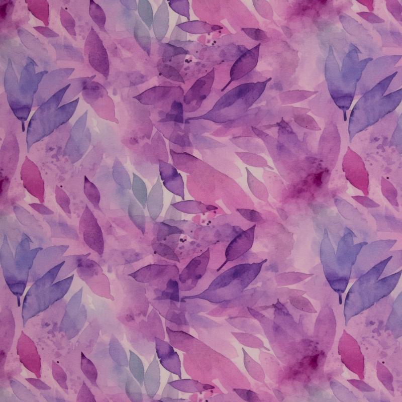 Jersey fliederfarbene Blätter aquarell