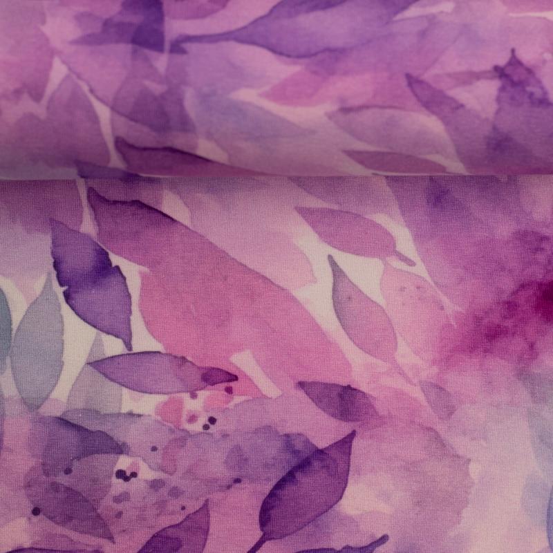 Jersey fliederfarbene Blätter aquarell