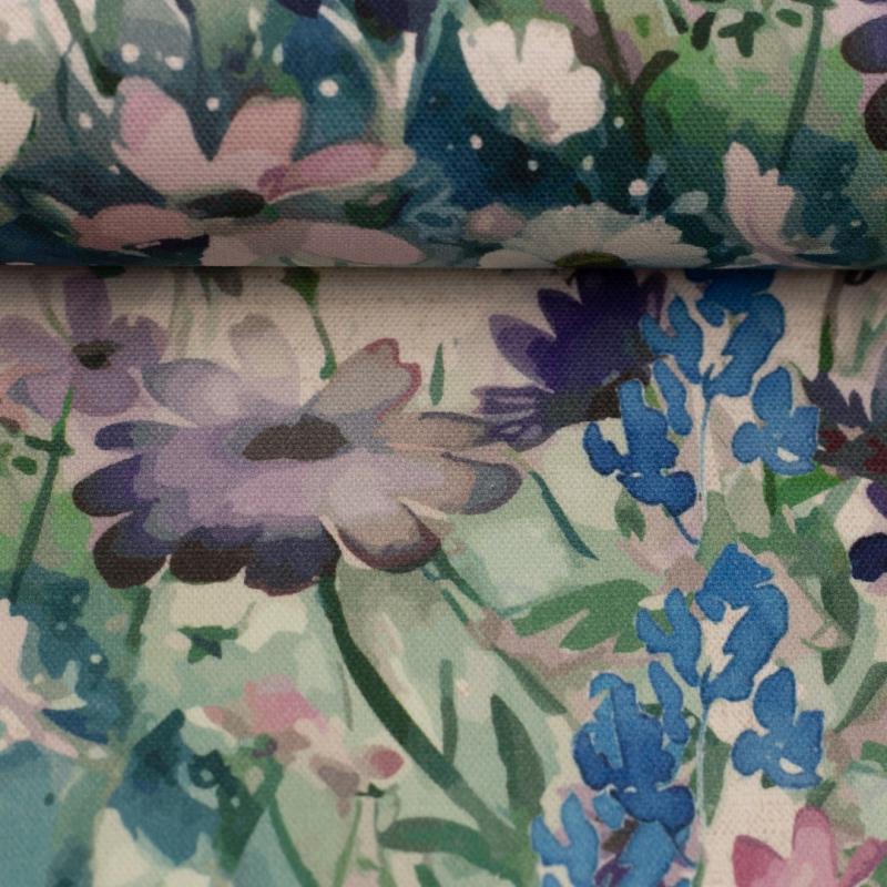 Canvas Digitaldruck Blumenwiese pastellTöne auf natur