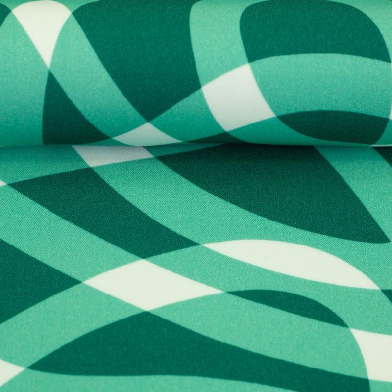 Viskose petrol mit weißen Linien abstrakt