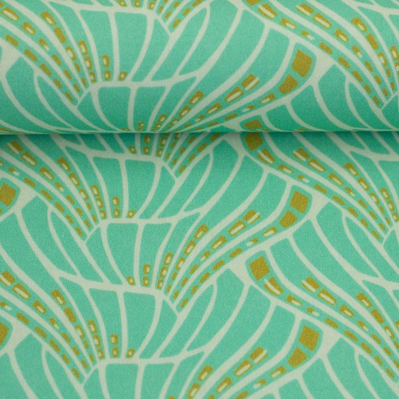 Viskose Vienna by bienvenido colorido mint mit senf