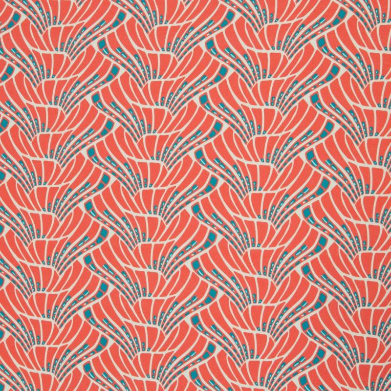 Viskose Vienna by bienvenido colorido coral petrol