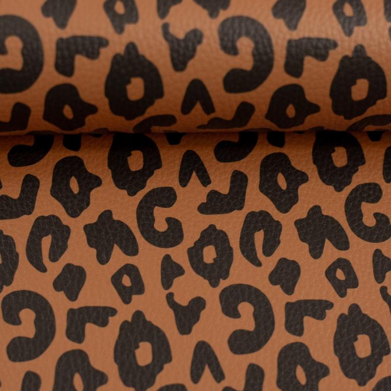 Kunstleder Leo cognac / schwarz *Fehlerhaft*