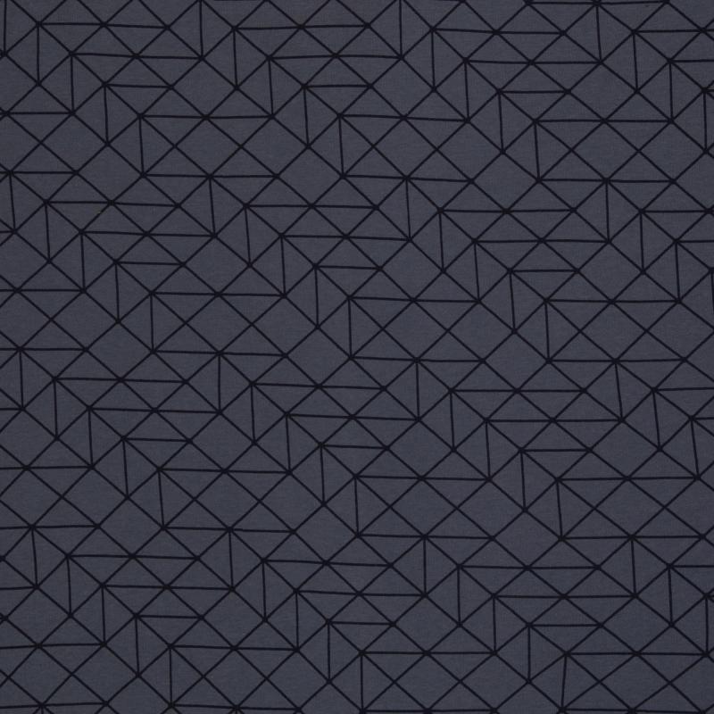 Heavy Sweat geometrische Linien rauchblau / schwarz