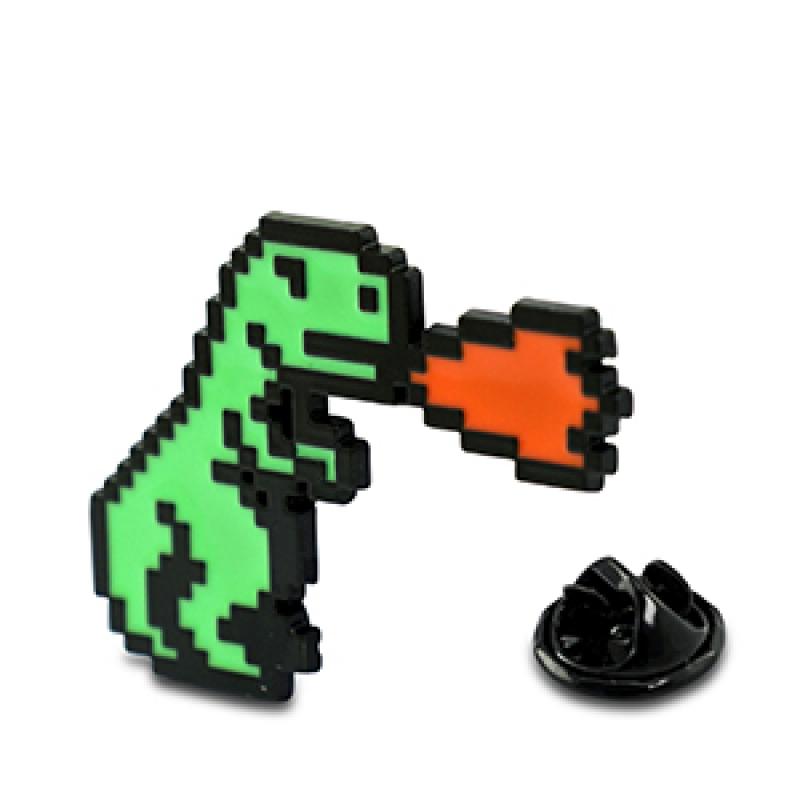 Pin / Anstecker " Feuerspuckender Dino "