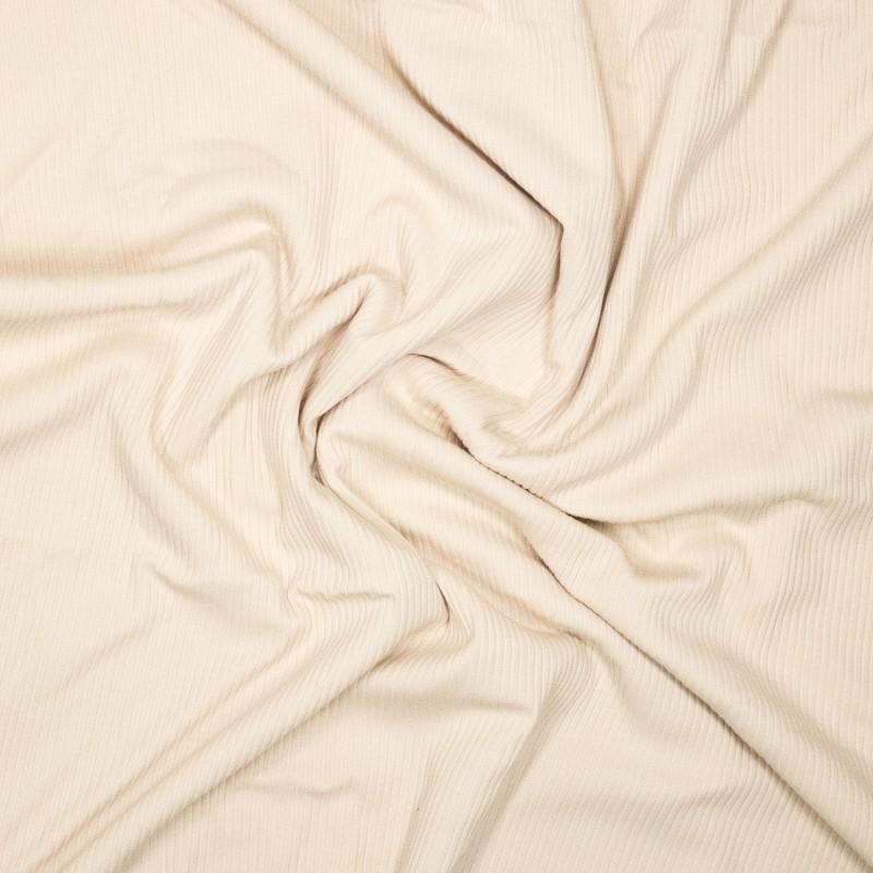 Bambusjersey RIPP uni creme