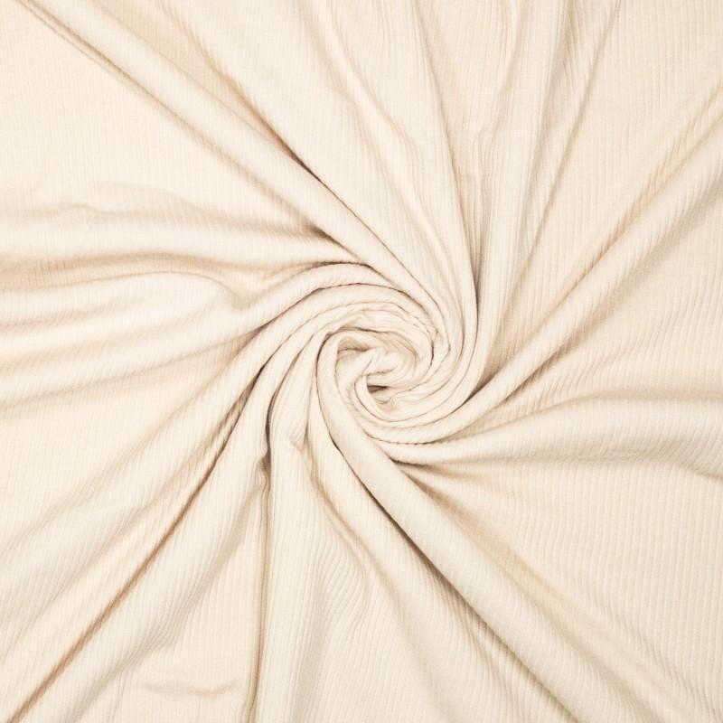 Bambusjersey RIPP uni creme