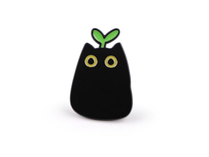 Pin / Anstecker "Katze Pflanze"