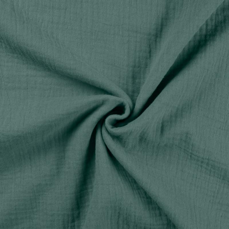 Musselin uni dusty green