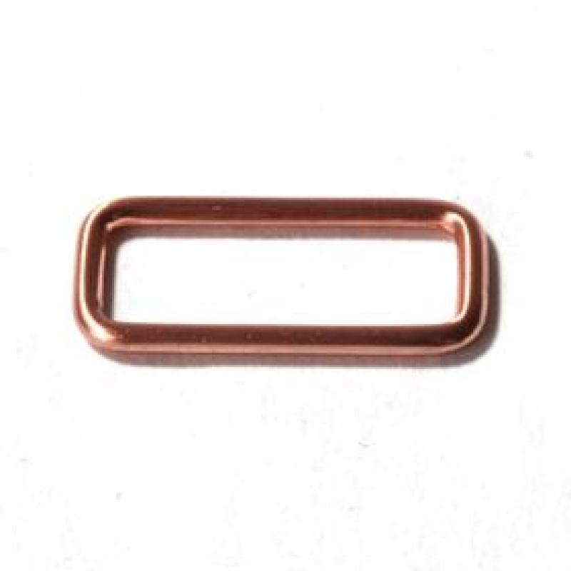 Vierkant Ring 25 mm kupfer