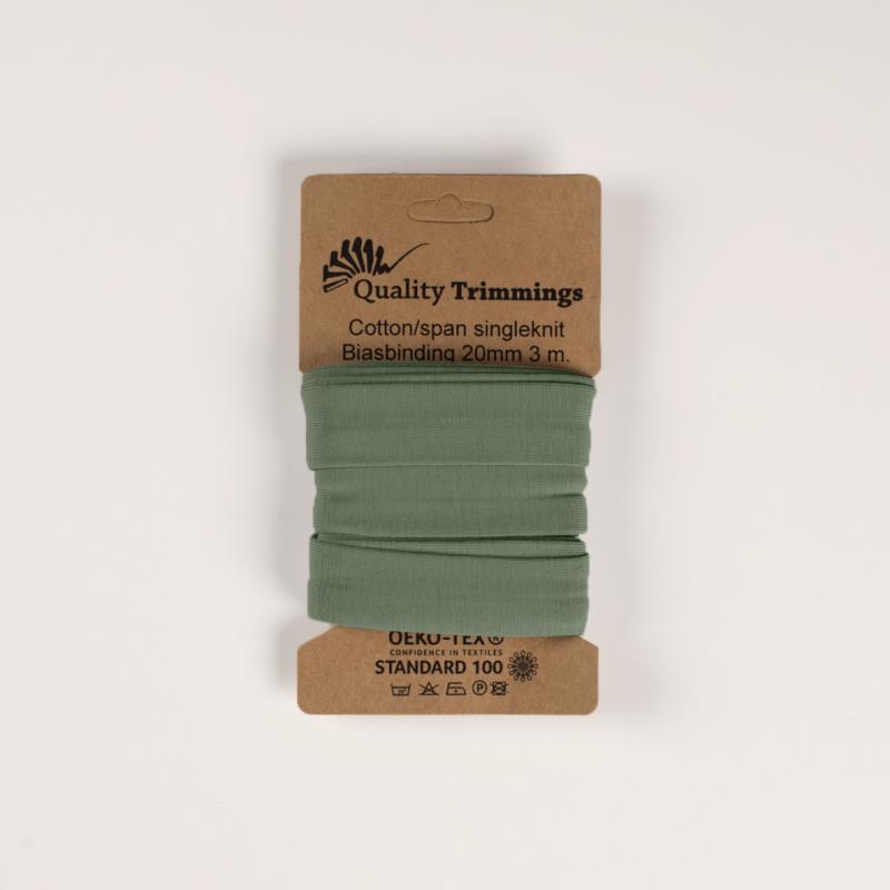 elastisches Schrägband - Jersey- 40/20 mm 3m dusty mint