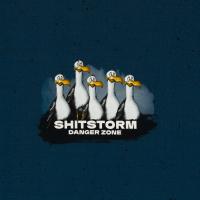 French Terry Panel "Shitstorm" by Thorsten Berger auf blau