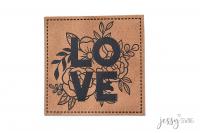 Kunstlederlabel "Flowerlove"