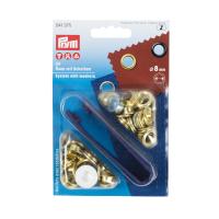 Ösen mit Scheiben 11 mm goldfarbig (15 Stk.)