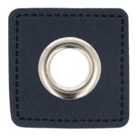 2 Stück Ösen auf Kunstleder 8 mm marine