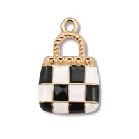Anhänger Metall Handtasche Karo