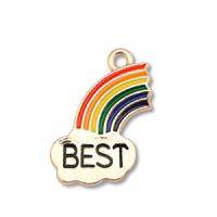 Anhänger Metall Wolke Regenbogen "Best"