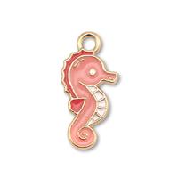 Anhänger Metall Seepferdchen rosa