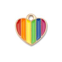 Anhänger Metall Regenbogen Herz