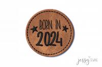 Kunstlederlabel "Born 2024"