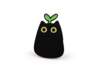Pin / Anstecker "Katze Pflanze"